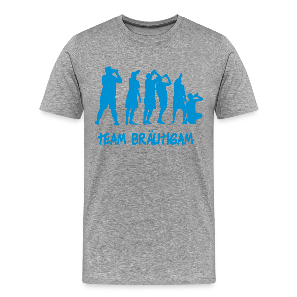 Männer Premium T-Shirt - Team Bräutigam - Grau meliert