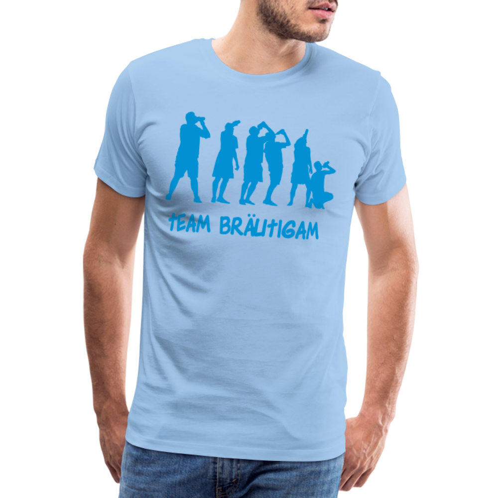 Männer Premium T-Shirt - Team Bräutigam - Sky