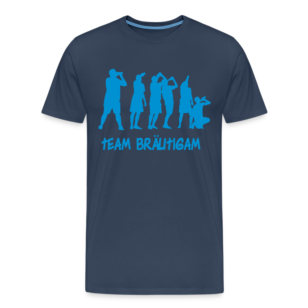 Männer Premium T-Shirt - Team Bräutigam - Navy