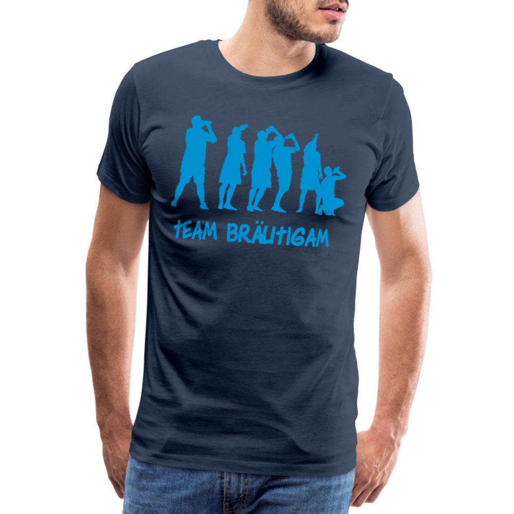 Männer Premium T-Shirt - Team Bräutigam - Navy