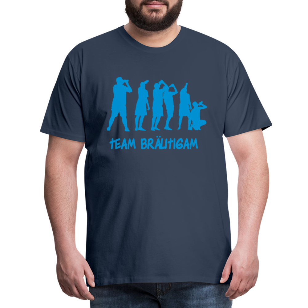 Männer Premium T-Shirt - Team Bräutigam - Navy