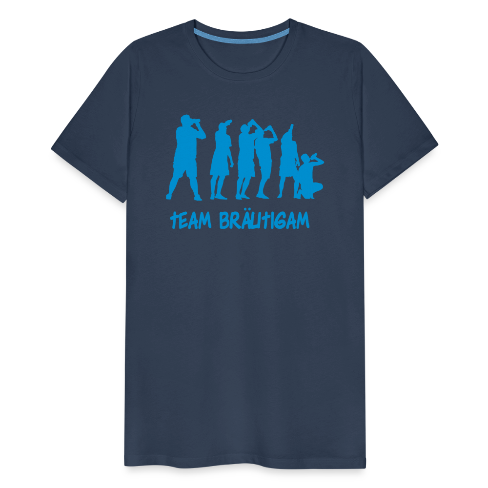 Männer Premium T-Shirt - Team Bräutigam - Navy