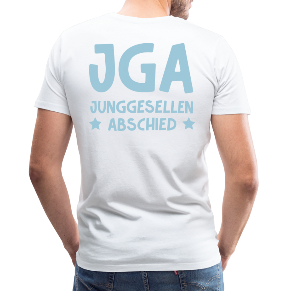 Männer Premium T-Shirt - JGA personalisierbar! - weiß