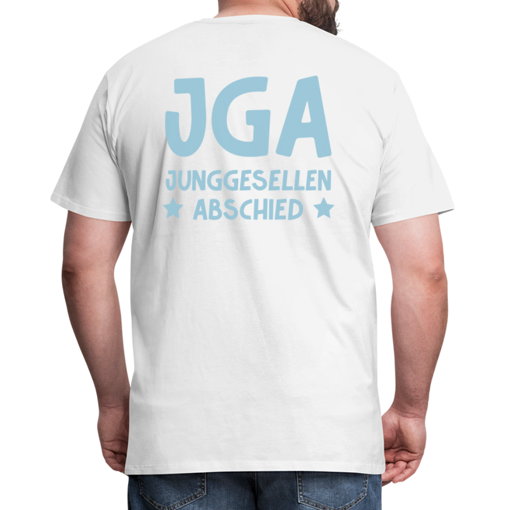 Männer Premium T-Shirt - JGA personalisierbar! - weiß