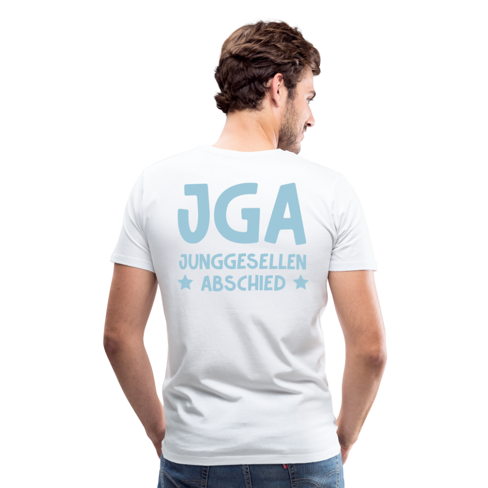 Männer Premium T-Shirt - JGA personalisierbar! - weiß