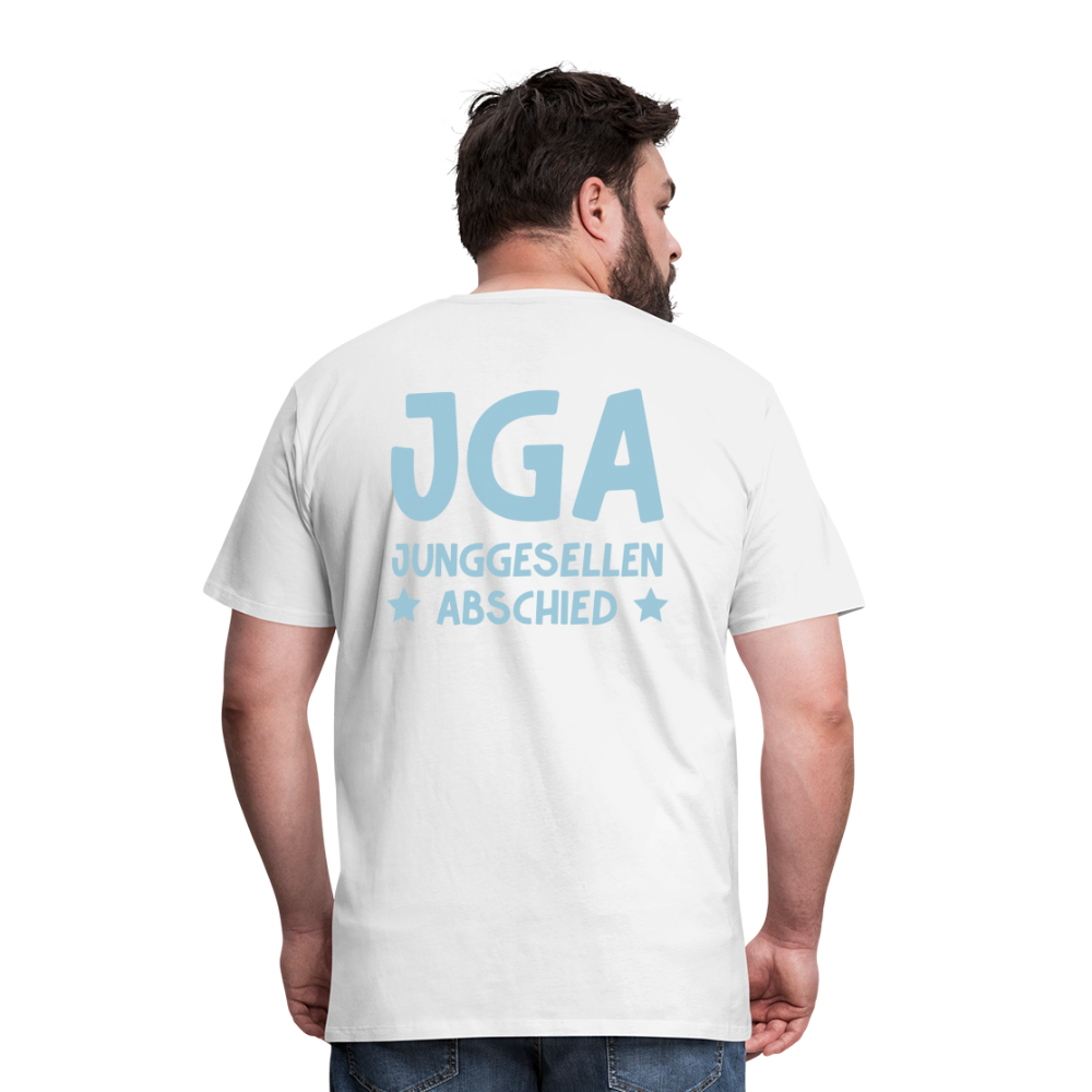 Männer Premium T-Shirt - JGA personalisierbar! - weiß