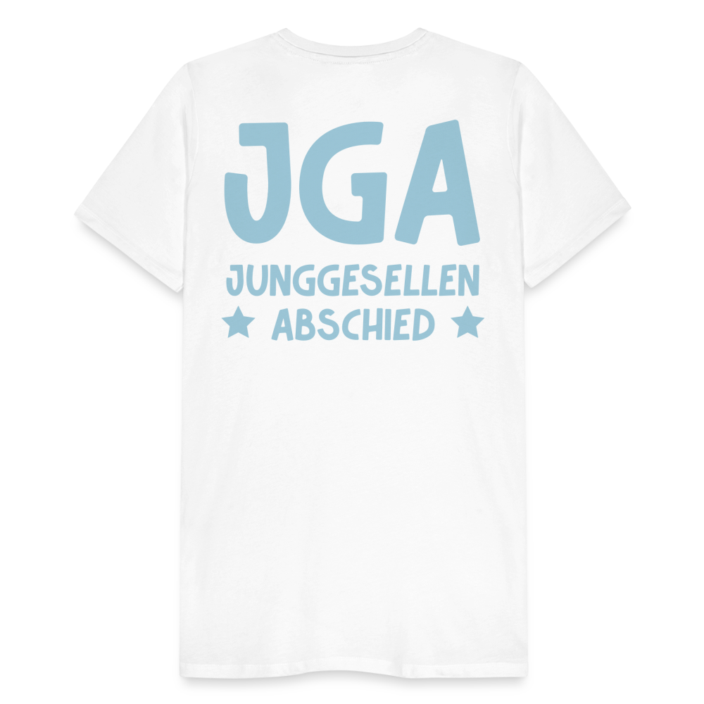 Männer Premium T-Shirt - JGA personalisierbar! - weiß