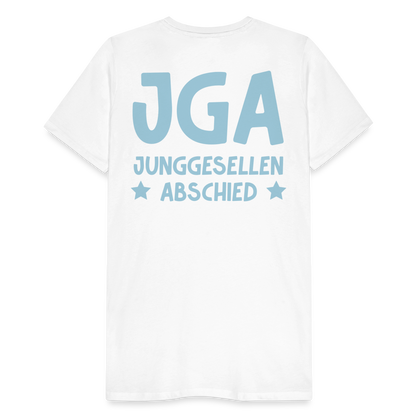 Männer Premium T-Shirt - JGA personalisierbar! - weiß