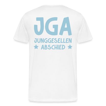 Männer Premium T-Shirt - JGA personalisierbar! - weiß