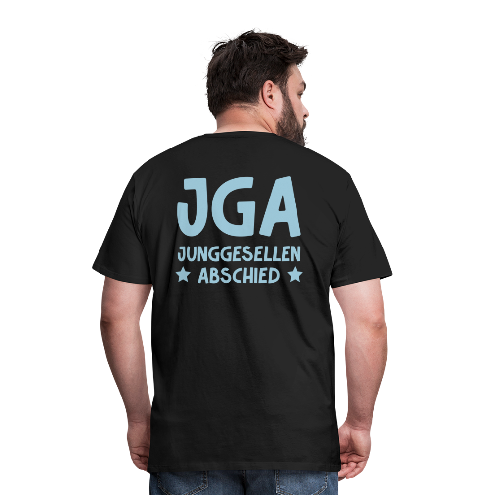 Männer Premium T-Shirt - JGA personalisierbar! - Schwarz