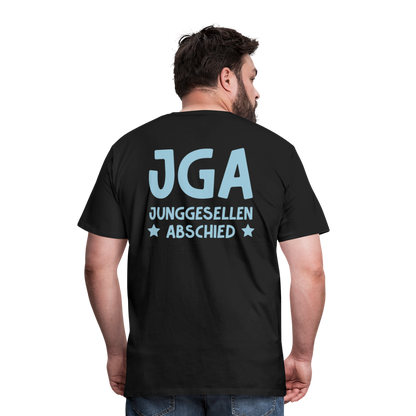 Männer Premium T-Shirt - JGA personalisierbar! - Schwarz