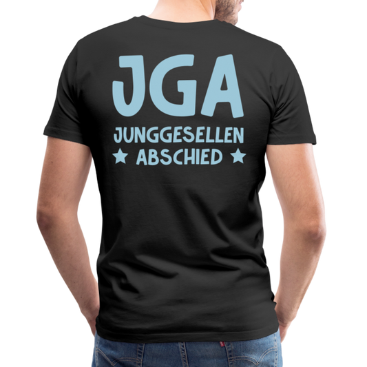 Männer Premium T-Shirt - JGA personalisierbar! - Schwarz