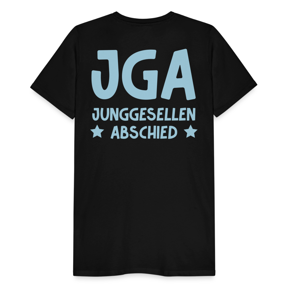 Männer Premium T-Shirt - JGA personalisierbar! - Schwarz