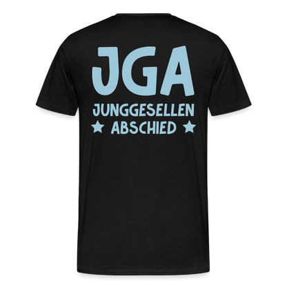 Männer Premium T-Shirt - JGA personalisierbar! - Schwarz