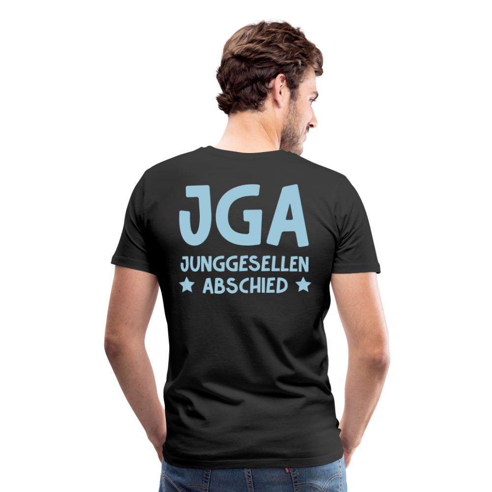 Männer Premium T-Shirt - JGA personalisierbar! - Schwarz