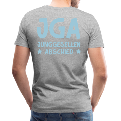 Männer Premium T-Shirt - JGA personalisierbar! - Grau meliert