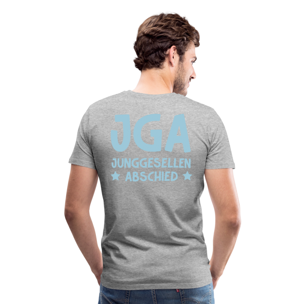 Männer Premium T-Shirt - JGA personalisierbar! - Grau meliert