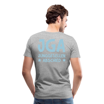 Männer Premium T-Shirt - JGA personalisierbar! - Grau meliert