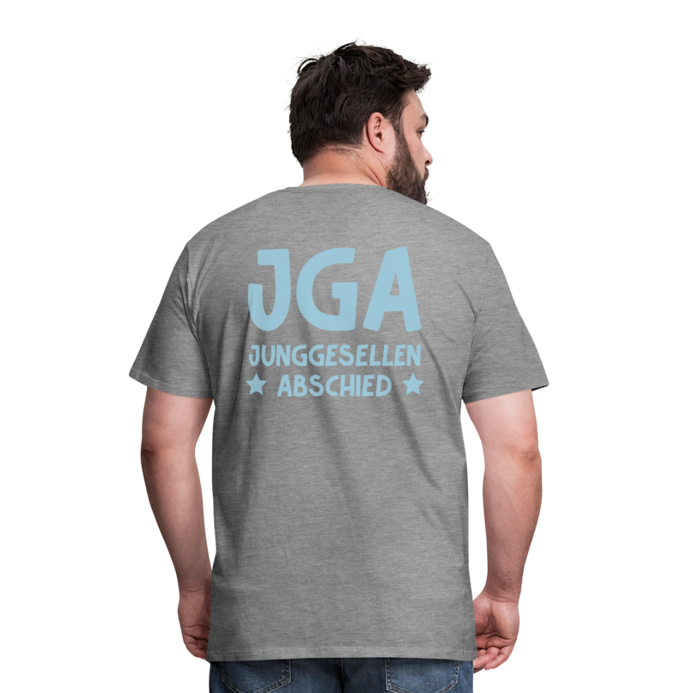 Männer Premium T-Shirt - JGA personalisierbar! - Grau meliert