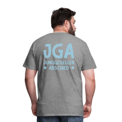 Männer Premium T-Shirt - JGA personalisierbar! - Grau meliert