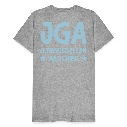 Männer Premium T-Shirt - JGA personalisierbar! - Grau meliert