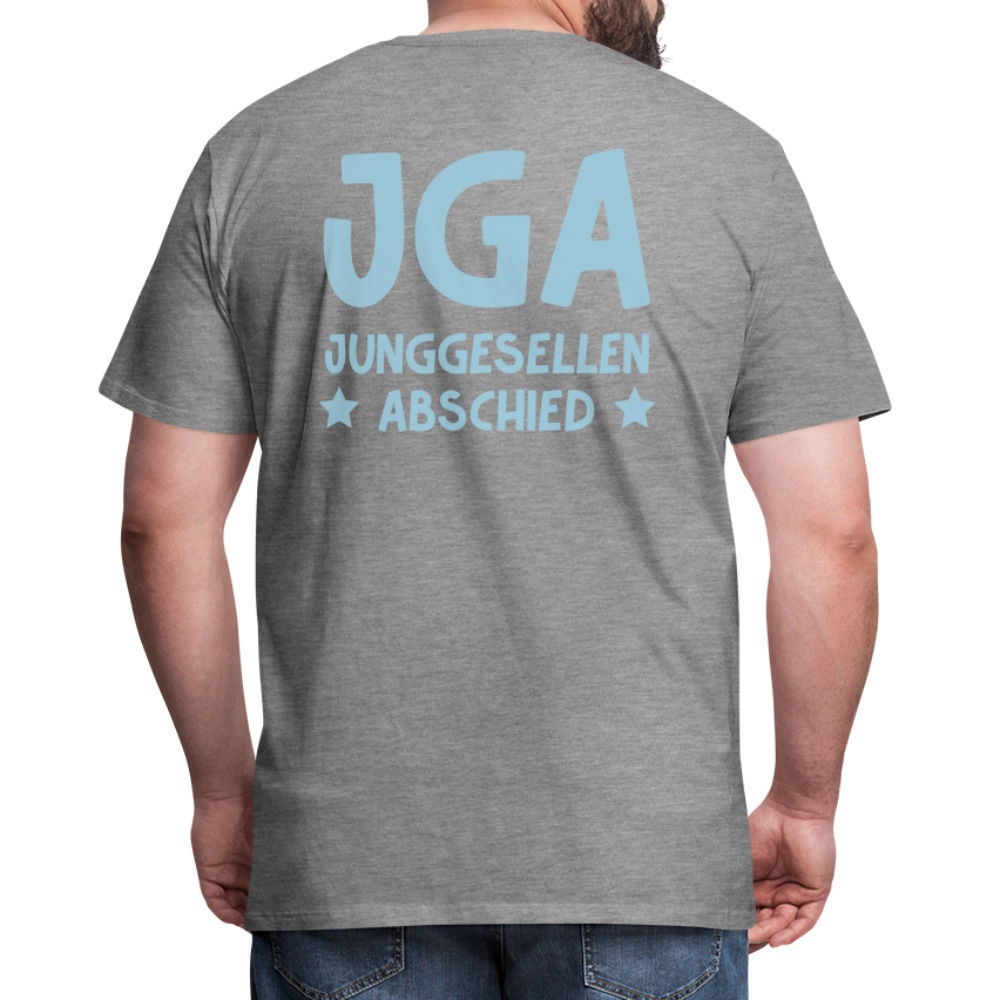 Männer Premium T-Shirt - JGA personalisierbar! - Grau meliert