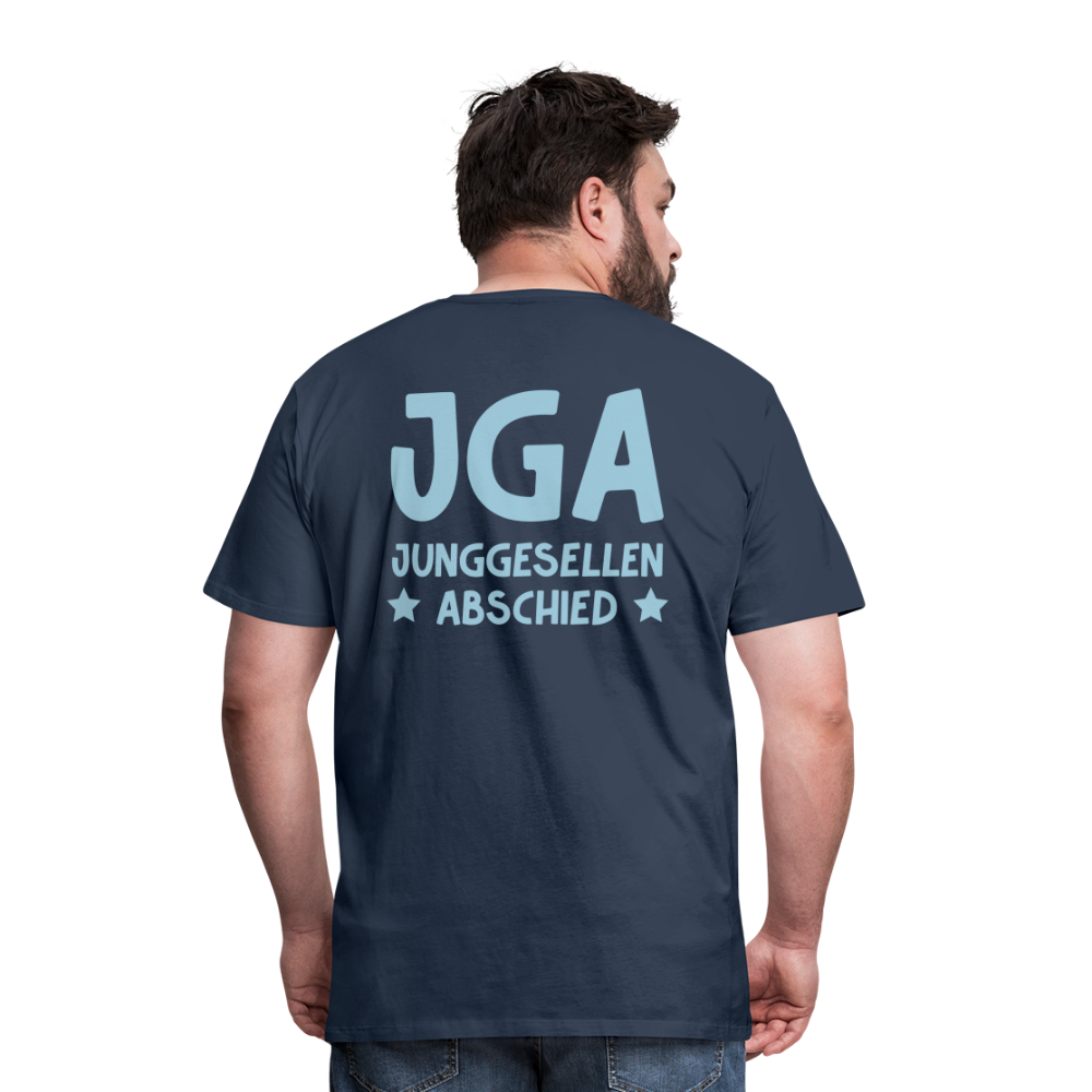 Männer Premium T-Shirt - JGA personalisierbar! - Navy