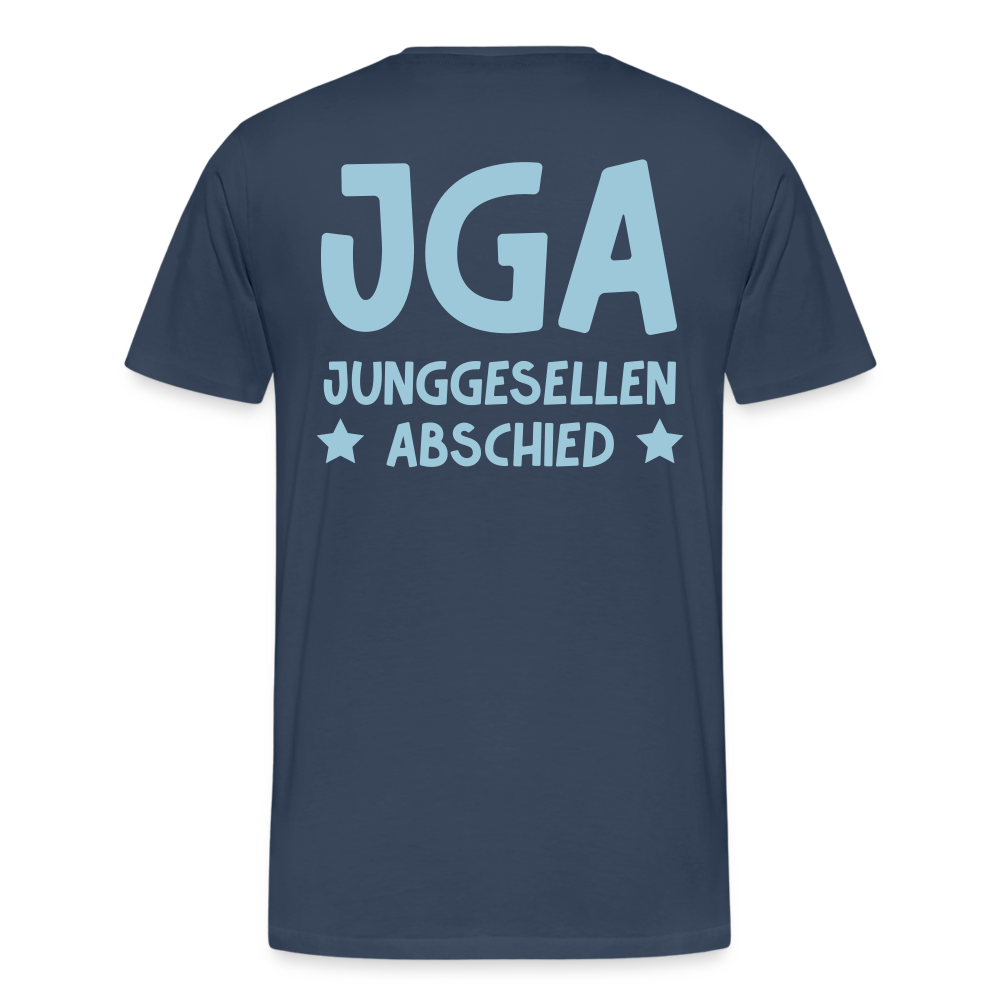 Männer Premium T-Shirt - JGA personalisierbar! - Navy