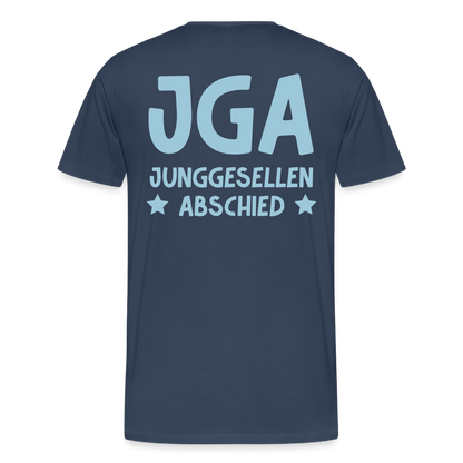 Männer Premium T-Shirt - JGA personalisierbar! - Navy