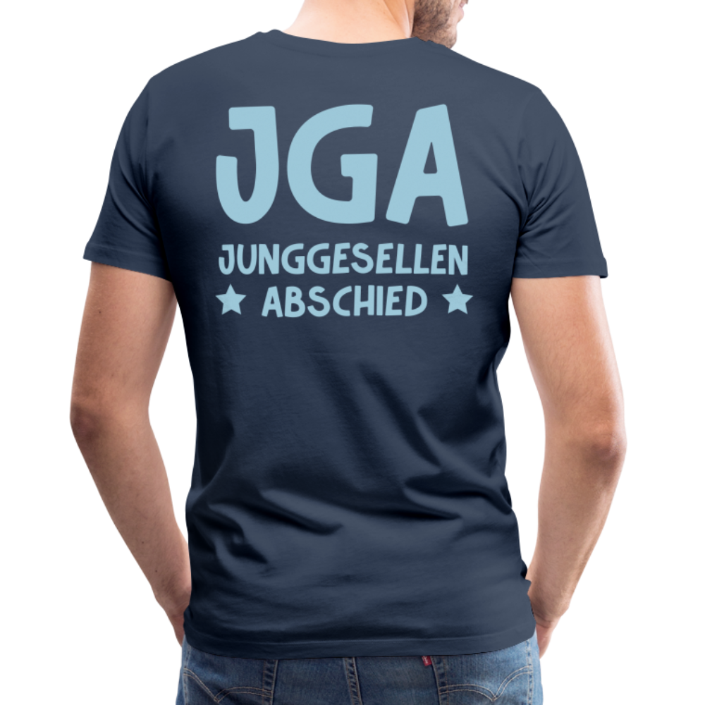 Männer Premium T-Shirt - JGA personalisierbar! - Navy