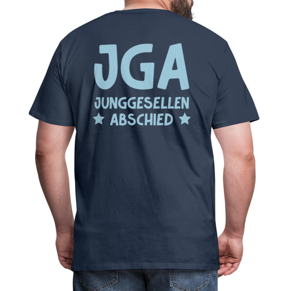 Männer Premium T-Shirt - JGA personalisierbar! - Navy