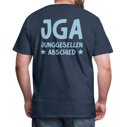 Männer Premium T-Shirt - JGA personalisierbar! - Navy