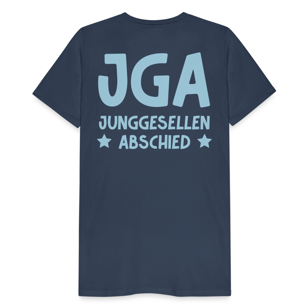 Männer Premium T-Shirt - JGA personalisierbar! - Navy