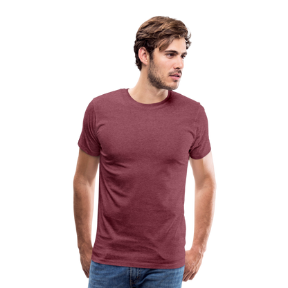 Männer Premium T-Shirt - JGA personalisierbar! - Bordeauxrot meliert