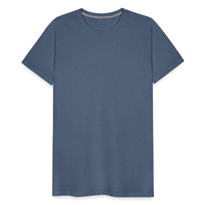 Männer Premium T-Shirt - JGA personalisierbar! - Blau meliert