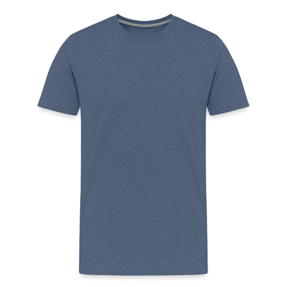 Männer Premium T-Shirt - JGA personalisierbar! - Blau meliert