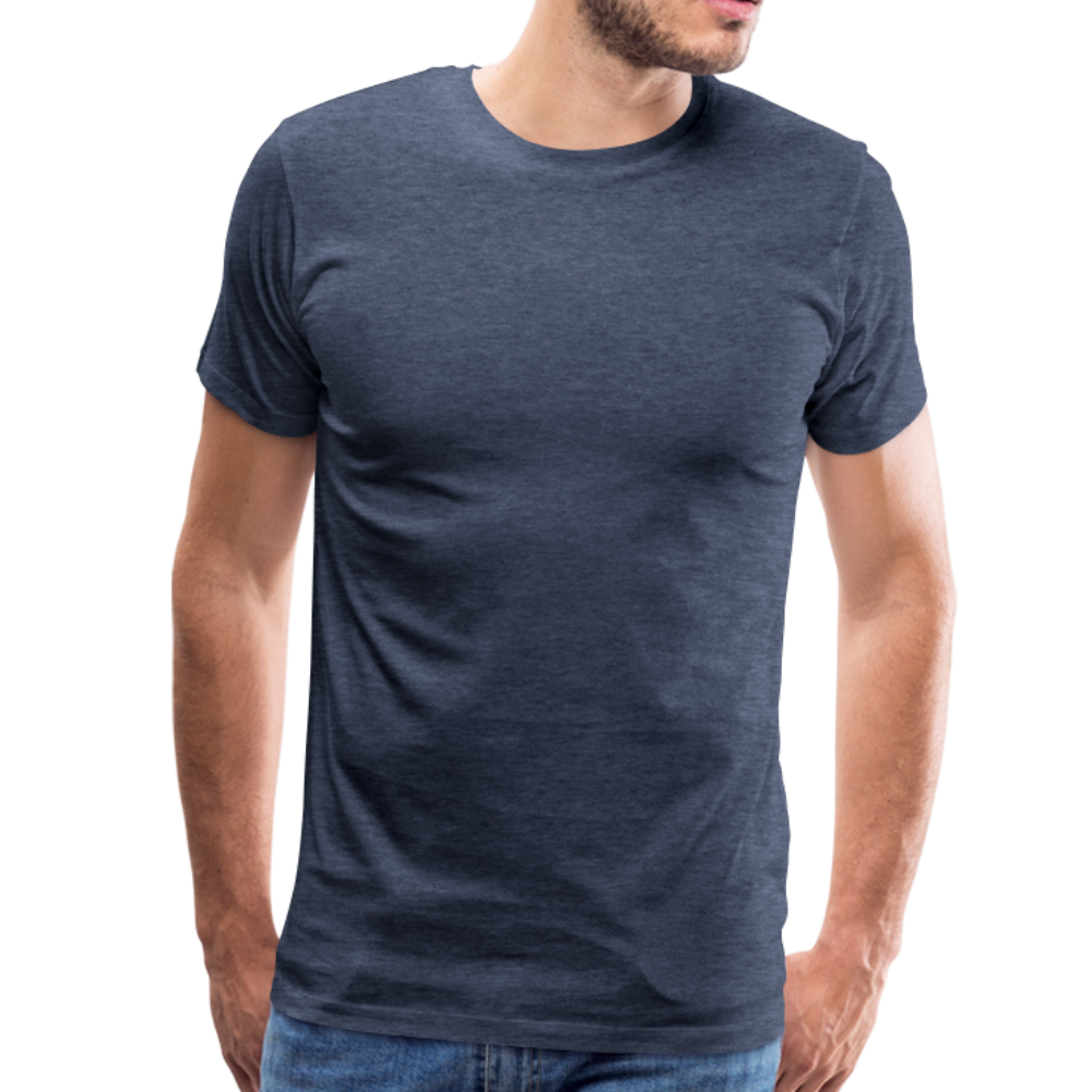 Männer Premium T-Shirt - JGA personalisierbar! - Blau meliert