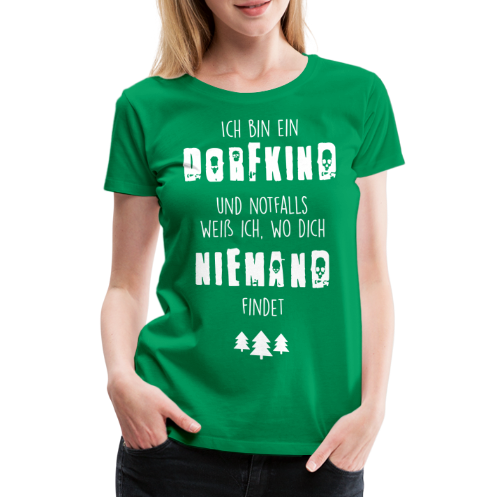 Frauen Premium T-Shirt - Dorfkind - Kelly Green