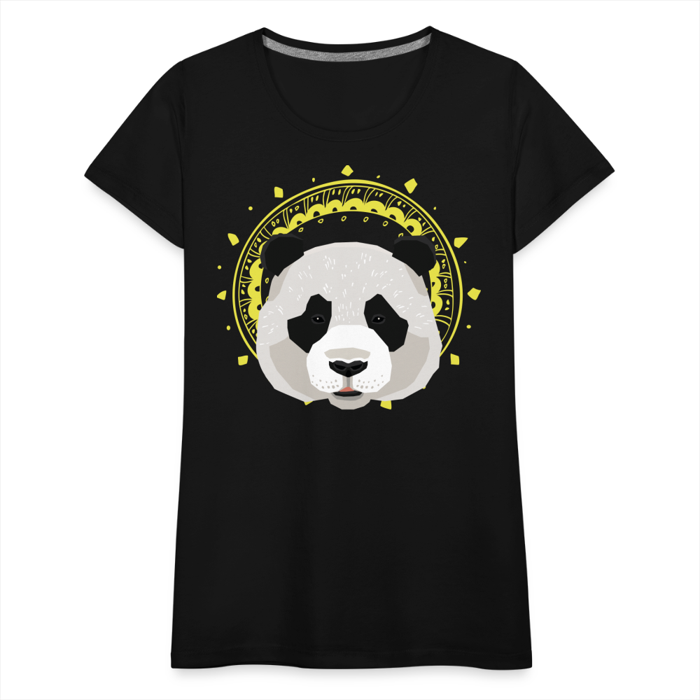 Frauen Premium T-Shirt - Panda - Schwarz