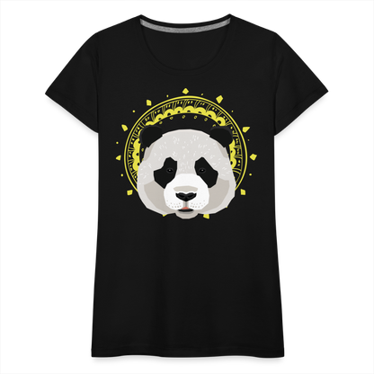 Frauen Premium T-Shirt - Panda - Schwarz