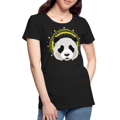 Frauen Premium T-Shirt - Panda - Schwarz