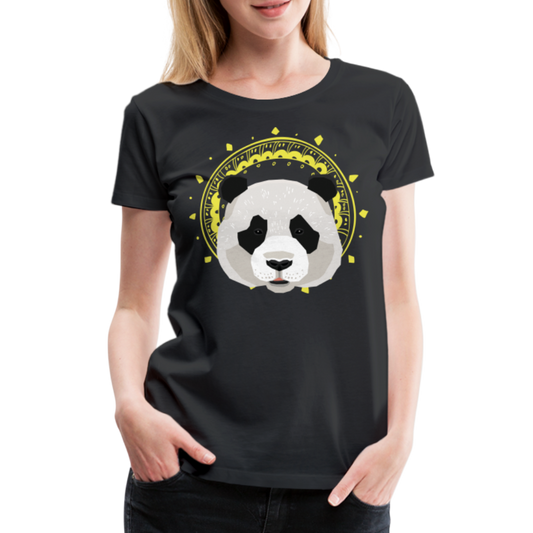 Frauen Premium T-Shirt - Panda - Schwarz