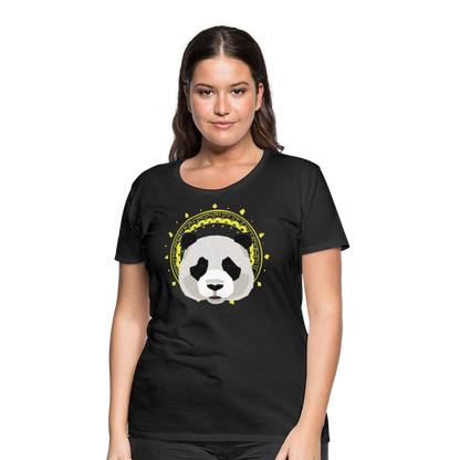 Frauen Premium T-Shirt - Panda - Schwarz