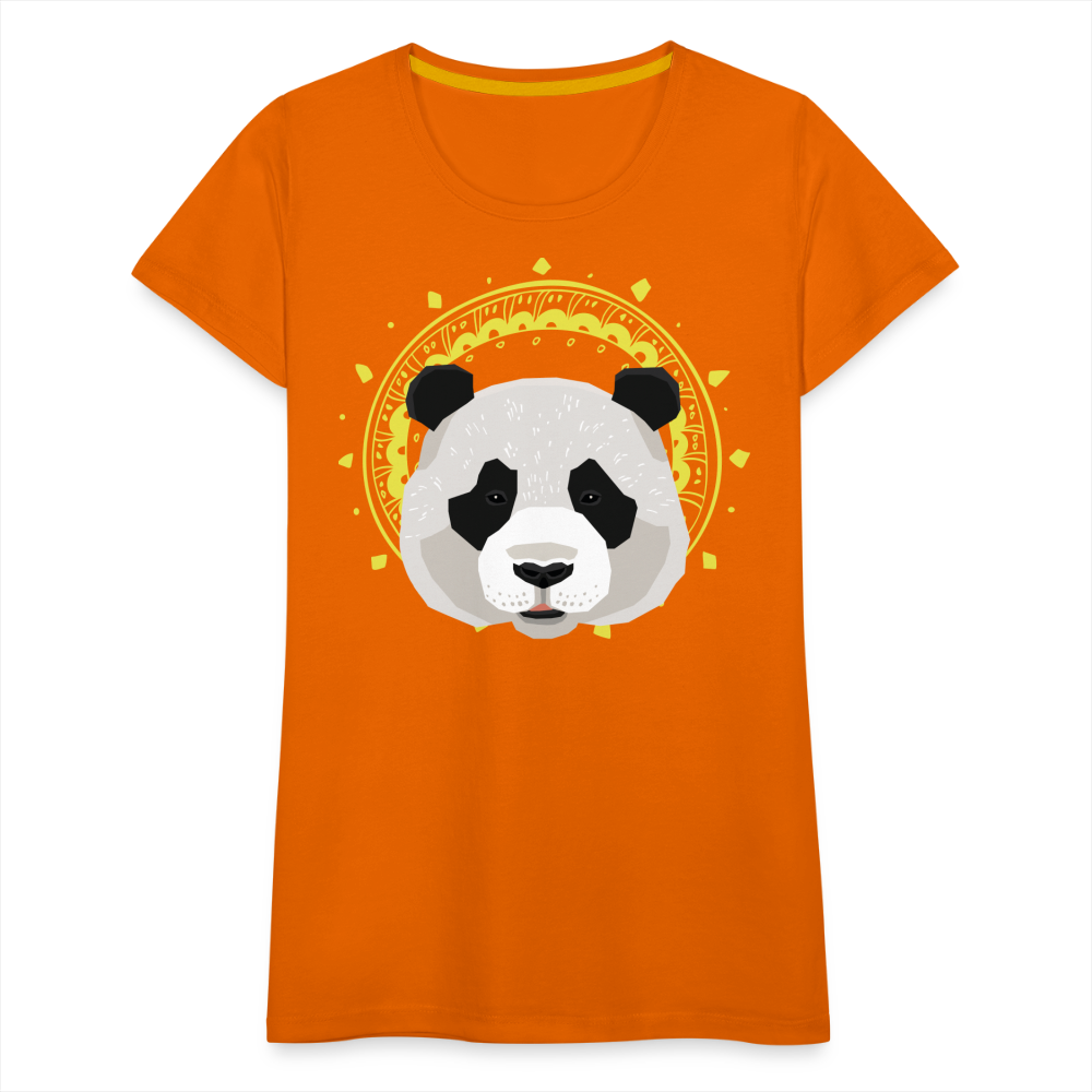 Frauen Premium T-Shirt - Panda - Orange