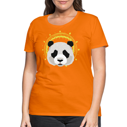 Frauen Premium T-Shirt - Panda - Orange