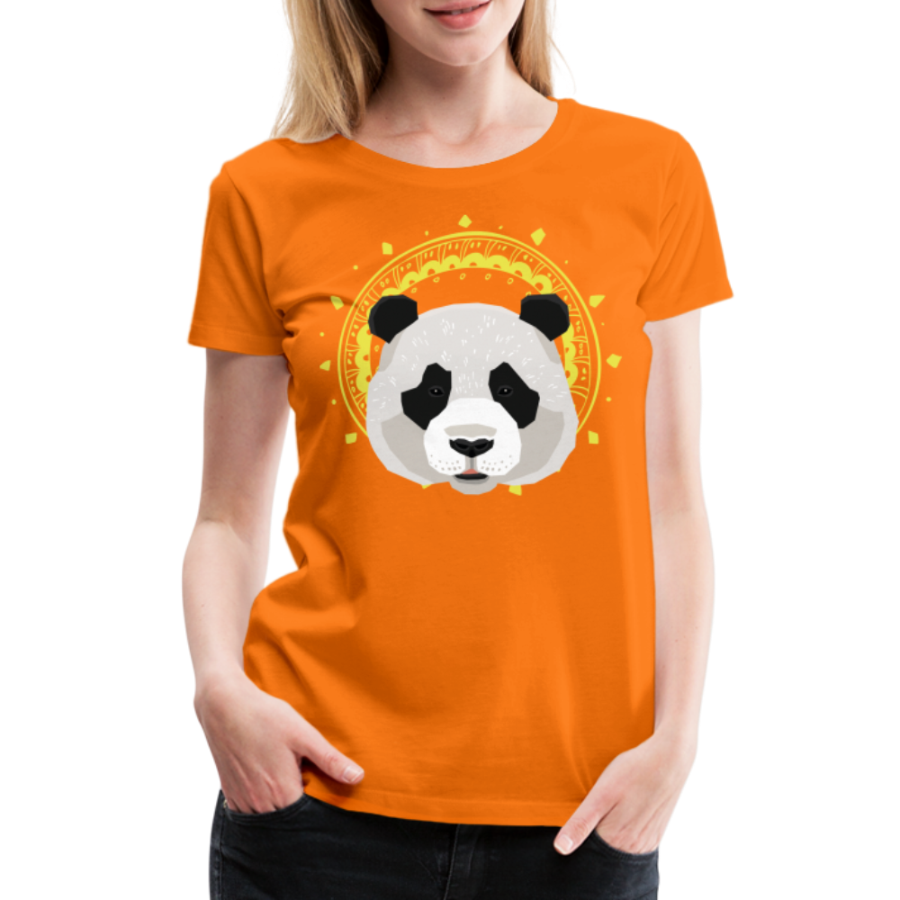 Frauen Premium T-Shirt - Panda - Orange