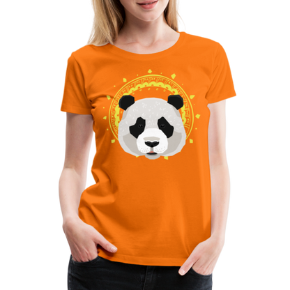 Frauen Premium T-Shirt - Panda - Orange