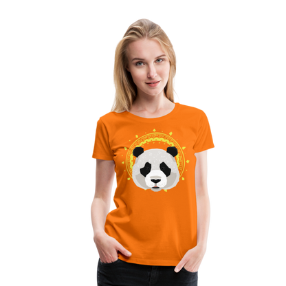 Frauen Premium T-Shirt - Panda - Orange