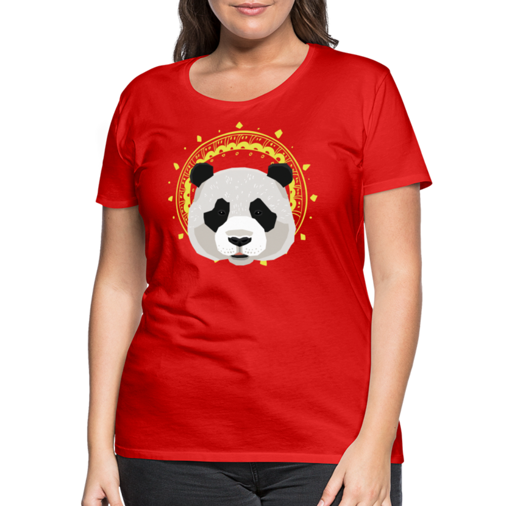 Frauen Premium T-Shirt - Panda - Rot