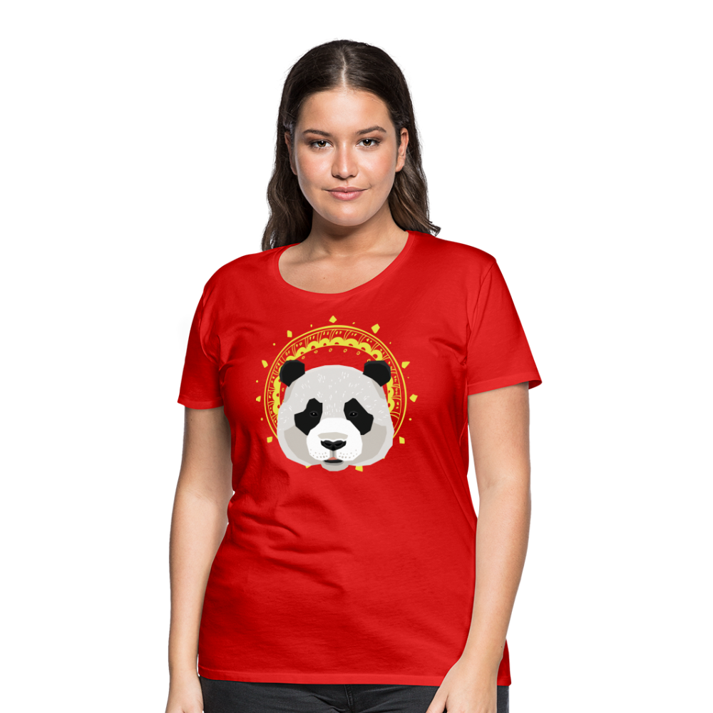 Frauen Premium T-Shirt - Panda - Rot